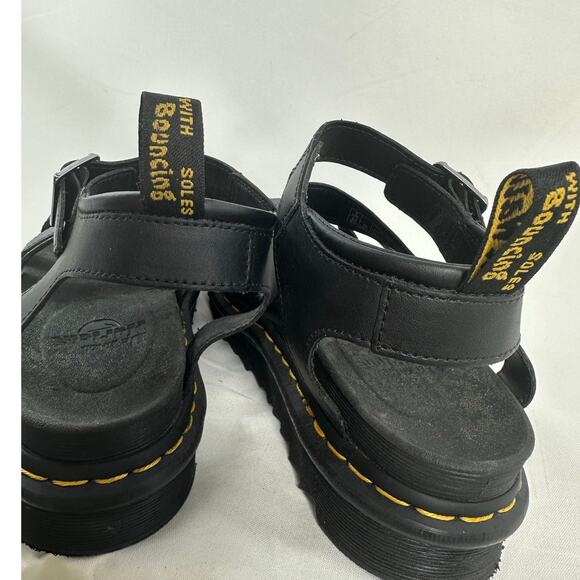 DR. MARTENS Blaire Sandal Black Strappy Platform size 10 - Picture 7 of 9